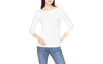 Women's Slim-Fit Boat Neck Tee