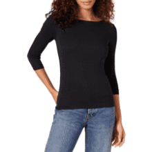 Women's Slim-Fit Boat Neck Tee