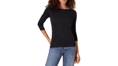 Women's Slim-Fit Boat Neck Tee