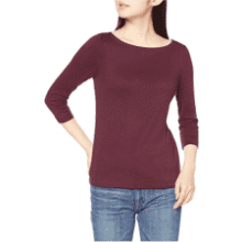 Women's Slim-Fit Boat Neck Tee