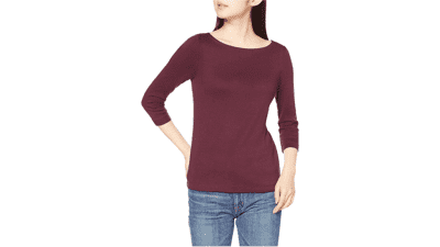 Women's Slim-Fit Boat Neck Tee
