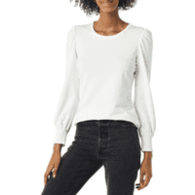 Women's Smocked Cuff Crewneck Tee