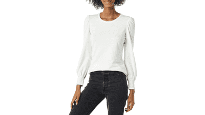 Women's Smocked Cuff Crewneck Tee