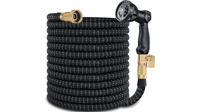 100ft Expandable Garden Hose - Heavy Duty & Kink-Free