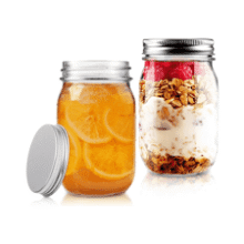 16oz Mason Jars 2-Pack: Airtight Lids, Perfect for Canning & Storage