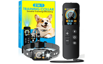 2-in-1 Dog Training Collar: Shock & Bark Control