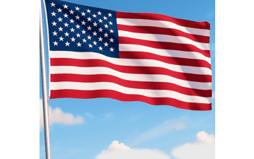 3x5 USA Flag - Embroidered Stars - Heavy Duty & Fade Resistant