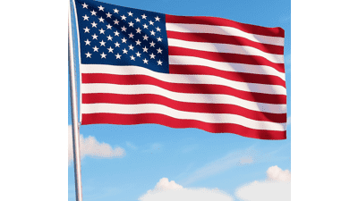 3x5 USA Flag - Embroidered Stars - Heavy Duty & Fade Resistant