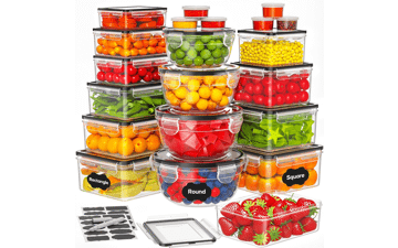 42-Piece Food Storage Containers with Lids - Kitchen Organization