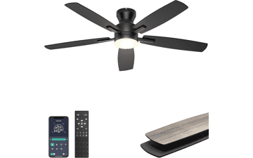 52'' Low Profile Ceiling Fan with Lights & Remote