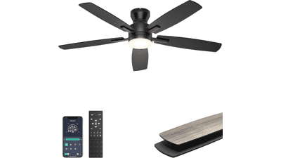 52'' Low Profile Ceiling Fan with Lights & Remote