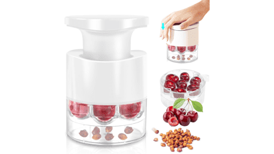 7-in-1 Cherry Pitter Tool - Pit Multiple Cherries Quickly