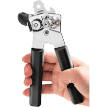 Easy Grip Manual Can Opener - Smooth Edge & Bottle Opener