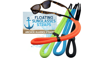 Floating Sunglasses Straps 4-Pack: Buoyant Eyewear Retainers