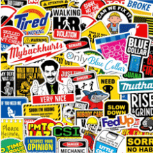 Funny Hard Hat Stickers - 200 Pack Waterproof Vinyl Decals