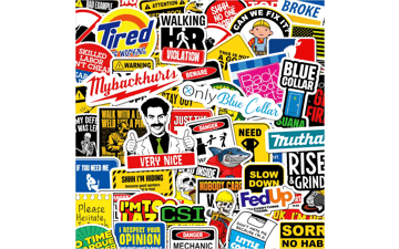 Funny Hard Hat Stickers - 200 Pack Waterproof Vinyl Decals