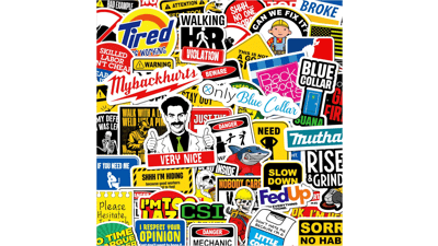 Funny Hard Hat Stickers - 200 Pack Waterproof Vinyl Decals