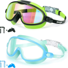 Kids Swim Goggles 2-Pack - Anti-Fog & UV Protection