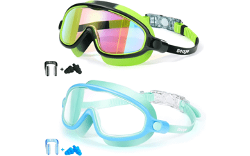 Kids Swim Goggles 2-Pack - Anti-Fog & UV Protection