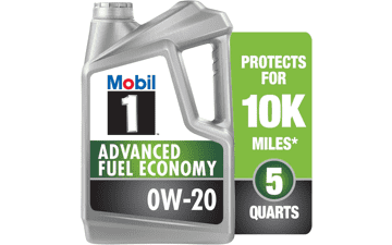Mobil 1 0W-20 Advanced Fuel Economy Full Synthetic Motor Oil, 5 Quart