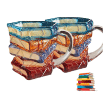 Painted Book Coffee Mug - Perfect Gift for Book Lovers