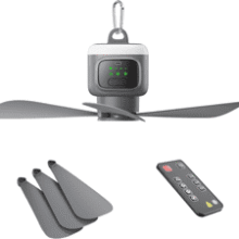 Portable Gazebo Ceiling Fan with Light & Remote