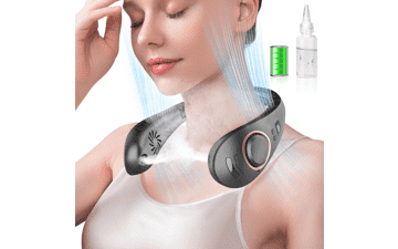 Portable Misting Neck Fan - Rechargeable & Bladeless