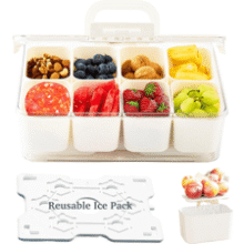 Portable Snack Box with Ice Pack - Perfect for Travel & Picnics