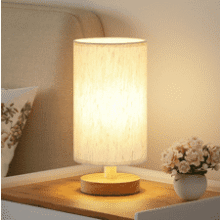 Small Bedside Table Lamp with LED Bulb