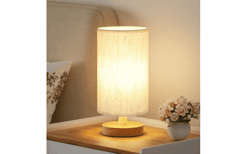 Small Bedside Table Lamp with LED Bulb