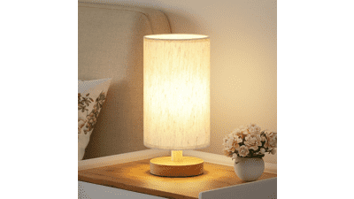Small Bedside Table Lamp with LED Bulb