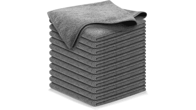 USANOOKS Microfiber Cleaning Cloth - 12 Pack - Streak-Free Shine