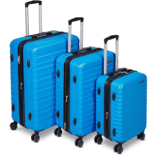 Amazon Basics Hardshell Luggage Set - Light Blue
