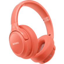 BERIBES Bluetooth Headphones: 65H Playtime, HiFi Sound - Orange Red