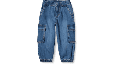Boys' Stretch Denim Cargo Jeans - Amazon Essentials