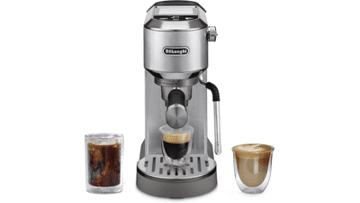 De'Longhi Dedica Duo Espresso Machine | Brew Hot & Iced Coffee