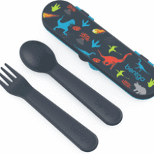 Dinosaur Bentgo Kids Utensil Set - Reusable Fork & Spoon with Case