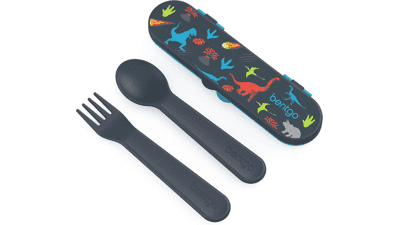 Dinosaur Bentgo Kids Utensil Set - Reusable Fork & Spoon with Case