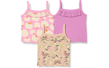 Girls' Cotton Crop Camisole 3-Pack