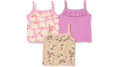 Girls' Cotton Crop Camisole 3-Pack