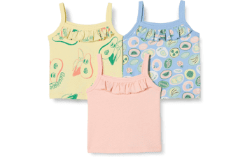 Girls' Cotton Crop Camisoles - 3 Pack