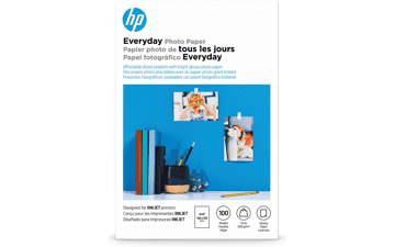 HP 4x6 Glossy Photo Paper - 100 Sheets