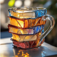 Painted Book Coffee Mug - Perfect Gift for Book Lovers