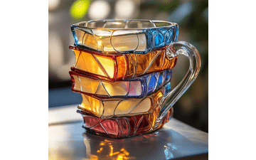 Painted Book Coffee Mug - Perfect Gift for Book Lovers