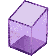 Purple Acrylic Pen & Pencil Holder - Modern Desk Organizer