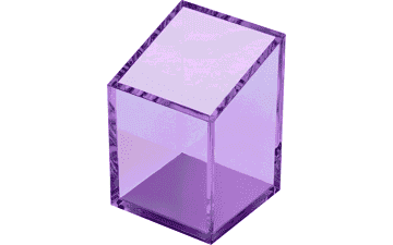 Purple Acrylic Pen & Pencil Holder - Modern Desk Organizer