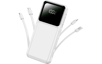 10000mAh Portable Charger with Built-in USB-C Cable