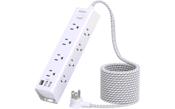 12 Outlet Surge Protector with 3 USB Ports - 10FT Cord