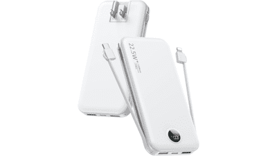 12000mAh Portable Charger with Built-in Cables