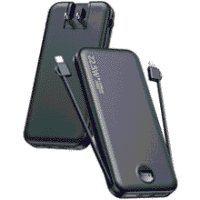 12000mAh Portable Charger with Built-in Cables